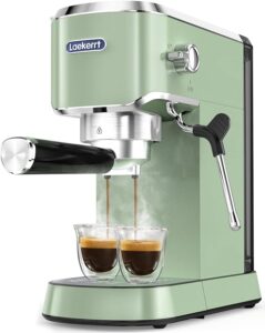 Laekerrt Espresso Machine 20 Bar Espresso Maker CMEP02 with Milk Frother Steam Wand, Retro Home Expresso Coffee Machine for Cappuccino and Latte - Green