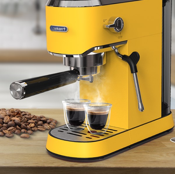 Laekerrt Vintage yellow Espresso Machine