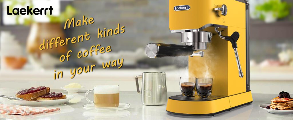 Laekerrt Vintage Yellow Espresso Machine