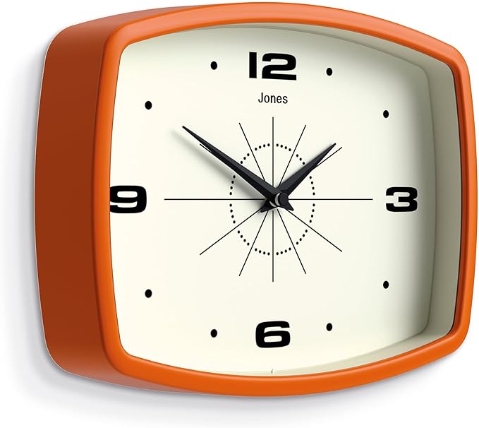 Orange Retro Wall Clock