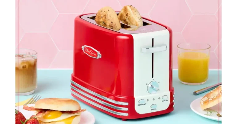 Nostalgia Retro Wide 2-Slice Toaster - Red